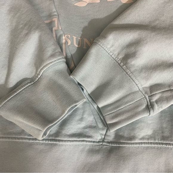 Cope x PacSun Eco Off White & Blue Spliced Crew Neck Sweatshirt Organic Cotton L - Picture 9 of 11